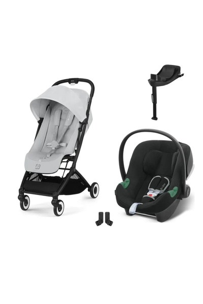 Cybex Orfeo Travel Sistem | Black Fog Grey & Aton B2 Bazalı Volcano Black