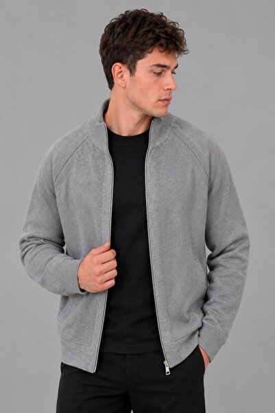Stilkombin كارديجان محبوك بياقة عالية وسحاب أمامي DP 18465_60399