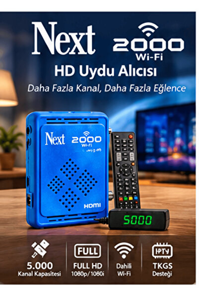 Next 2000 Wi-Fi Full HD IPTV TKGS Dahili Wi-Fi Uydu Alıcısı