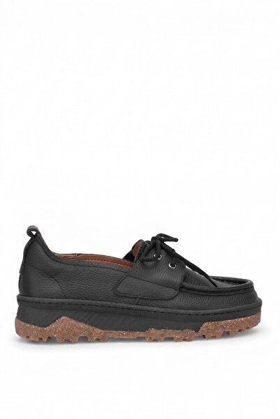 Mammamia D26Ka-835 Women's Genuine Leather Casual Shoes Black