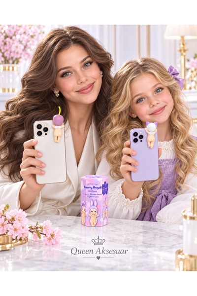 QUEEN AKSESUAR Sonny Angel bebekli Cherry Blossom sakura Mini Figür telefon s...