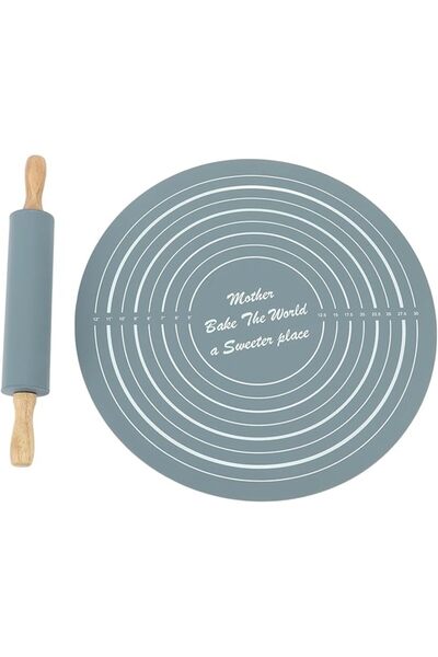 Yelajoy Large Silicone Rolling Pin Kneading Pad Combo for Baking, Anti-Stick ...