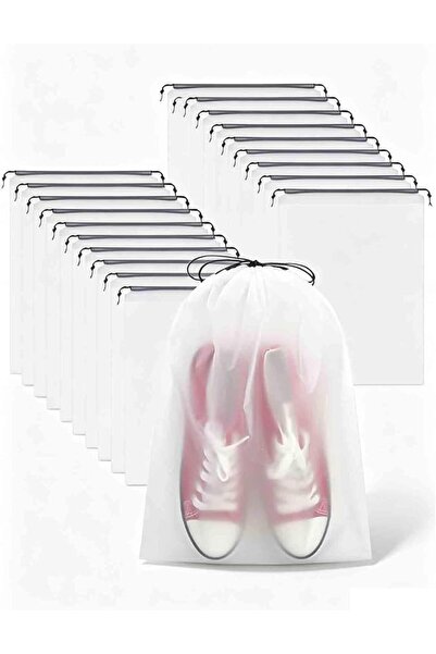 Generic 20 Pack Travel Shoe Bags, Drawstring Storage Bags for Shoes, Transluc...