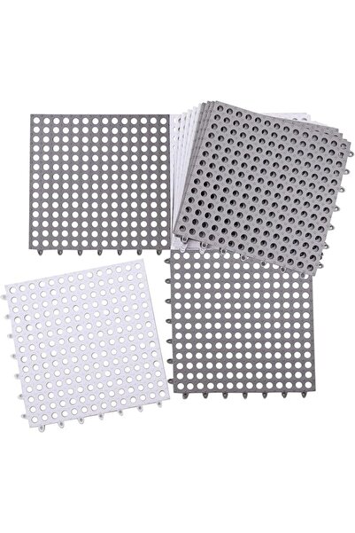 Yelajoy 12 PCS Drainage Floor Tiles, Interlocking Non Slip Mats for Bathroom,...