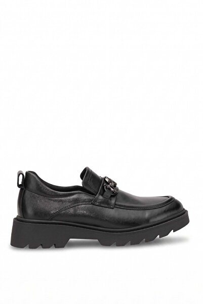 Mammamia D26Ka-945 Women's Genuine Leather Casual Shoes Black