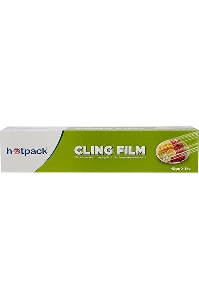 Hotpack Cling Film 45cm (18 inch) - 3kg Gross Weight Food Wrap, 6 Rolls