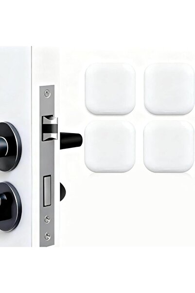 GoodTool 4 Pcs Door Stoppers-No Drill Adhesive Wall Guards, Square Anti-Impac...