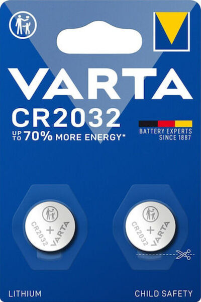 Varta Επαγγελματική Ηλεκτρονική Μπαταρία Λιθίου για Ρολόι CR2032 2 τεμάχια