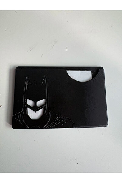 3D Batman Temalı Minimalist Siyah Kimlik Koruyucu