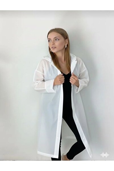 Butik Modern ve Şeffaf Tasarım: Su Geçirmez Çıtçıtlı Unisex Yağmurluk - Hafif...