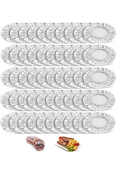 KOWVOWZ 50PCS Reusable Aluminum Foil Food Covers, Pop-Up Tin Food Insulation ...
