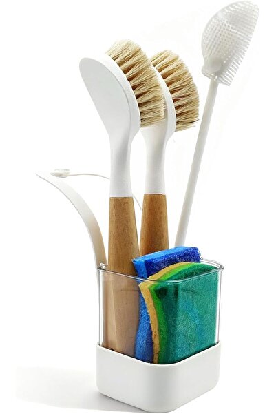 SYOSI Sponge Holder for Kitchen Sink, Dish Caddy Organizer with Drain Holes, ...