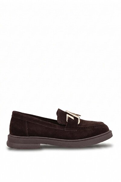 Mammamia D26Ka-935 Women's Genuine Leather Casual Shoes Brown