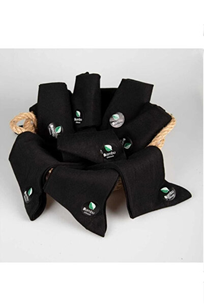 İkonik Socks Men's 12-Pack Bamboo Long Classic Black Socks