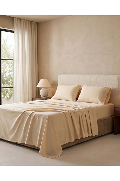 REDTAG Ivory Solid Flat Sheet 260x270cm (Super King Size)