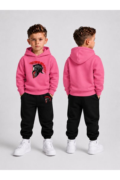LORVEX Boy's Hooded Sweatshirt and Rubber-Cuffed Sweatpants Set – Winter Top ...