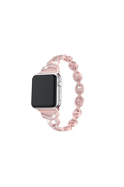 OEM Σχέδιο 3 Λουράκια Ανοξείδωτο Ατσάλι Ροζ (Apple Watch 42/44/45mm) UCH001064