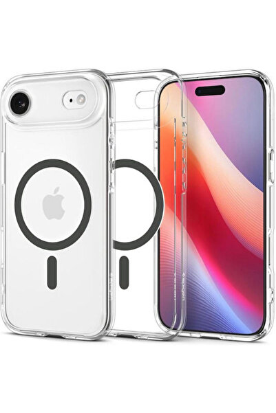 Spigen Υπέρ-Υβριδική Θήκη MagSafe Πλάτης Σιλικόνης Διαφανές Γκρι (iPhone Air)