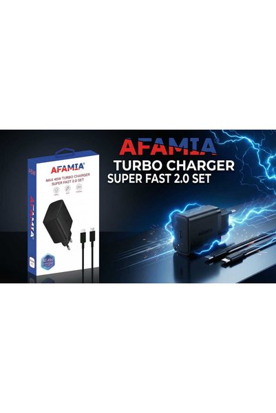 45W Hızlı Şarj Aleti Adaptörü QC 3.0 / (Type-C to Type-C Kablolu Set)