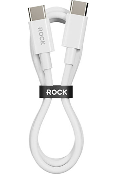 Rock Καλώδιο USB 2.0 USB-C Αρσενικό σε USB-C 60W PD Λευκό 1μ