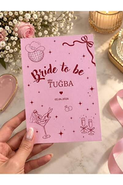 10 Adet Bekarlığa Veda Kartı I Bride To Be Kartı Etkinlik Kartı Parti Kartı Masa Kartı 10x15cm