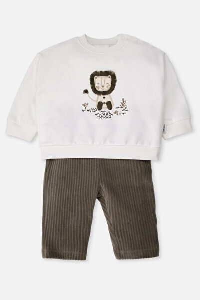 Bebetto Velvet Pants 2-Piece Set (Cool Lion) Khaki