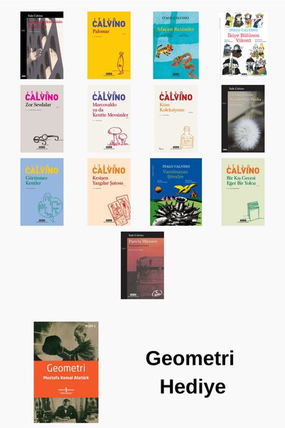 Yapı Kredi Yayınları Italo Calvino 13 Kitap Seti + Geometri Kitabı