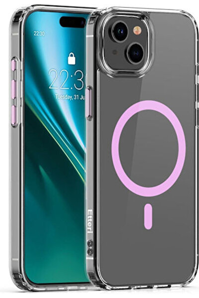 Etteri Color Mag Πίσω Κάλυμμα Σιλικόνης / Πλαστικού Ροζ (iPhone 14)