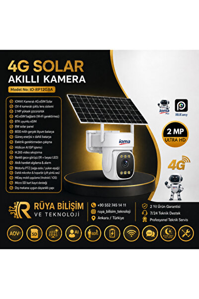 Genel Markalar 4G gunes panelli kamera hafiza kart ve 1 yillik internet hediye
