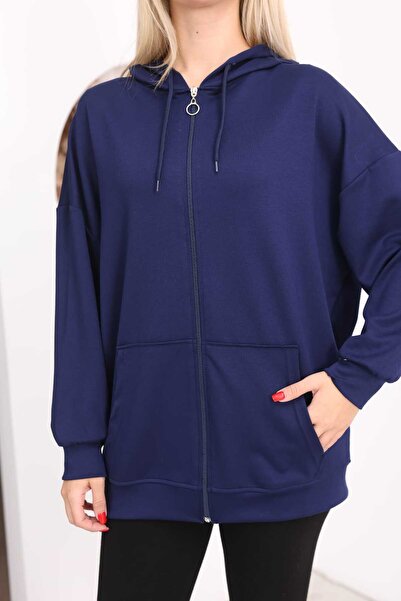 MODAELA Kapüşonlu Fermuarlı Sweatshirt