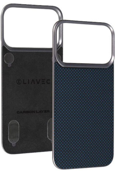 OEM Liavec Πίσω Κάλυμμα με Στρώση Άνθρακα από Ίνες Αραμιδίου, Μπλε (iPhone 18...