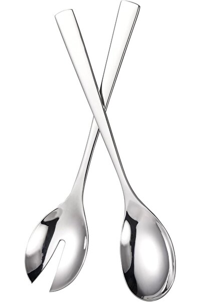 SYOSI Salad Serving Set, 18/8 Stainless Steel Salad Fork & Spoon - 10 Inch He...