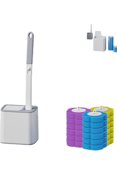GENERAL Yelajoy Disposable Toilet Brush，Toilet Bowl Brush and Holder Set with...