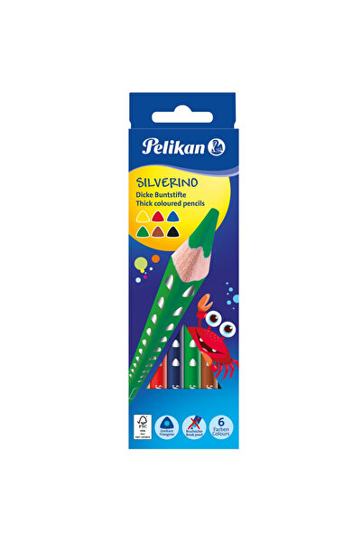 Pelikan Dry Paint Pen Silverino Jumbo Triangle 6 Pieces 700610