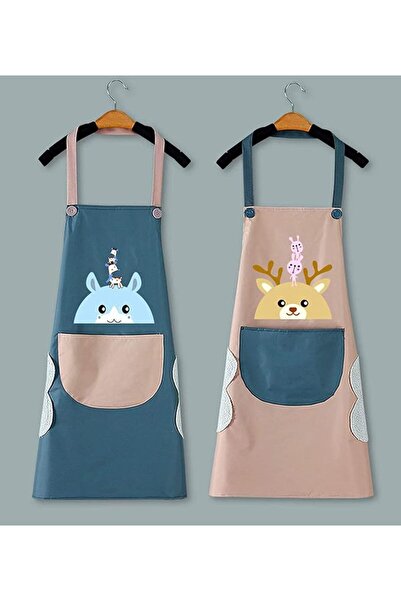 TERRIFI Kitchen Apron with Hand Towels Waterproof and Oil Resistant Cooking B...
