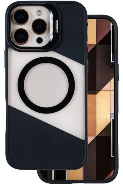 OEM Fusion Mag Σιλικονούχα Πίσω Θήκη Μαύρη (iPhone 16 Pro Max)