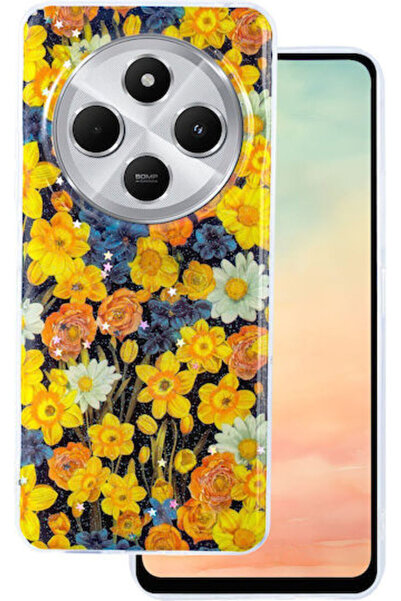 Telforceone Glow Glam Πίσω Κάλυμμα Σιλικόνης 2mm Πορτοκαλί (Redmi A5)