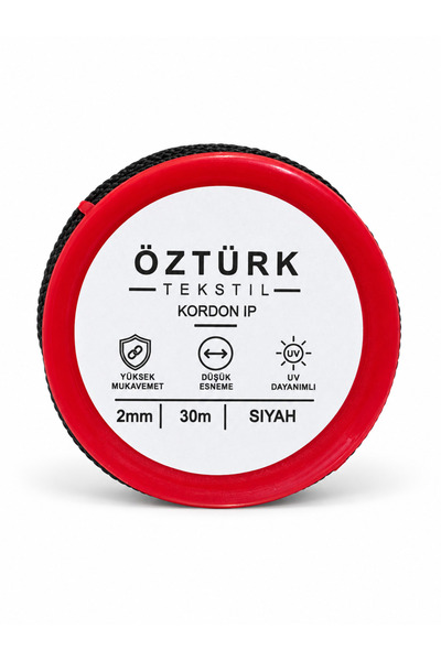 Öztürk Tekstil İp Polyester Cord Rope 2 mm 30 Meters Low Stretch Durable