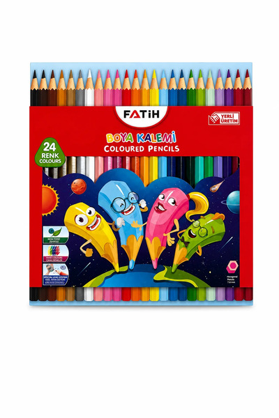 Fatih 24 Color Dry Crayon Set |   Vibrant Colors Dry Paint 24-Pack