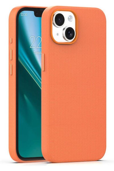 OEM Mag Σιλικόνης Πίσω Κάλυμμα 2mm Πορτοκαλί για iPhone 15