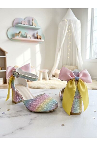 Surpie Shoes Çocuk Topuklu Ayakkabı, Kısa Topuklu Çocuk Topuklu Ayakkabı, Çoc...