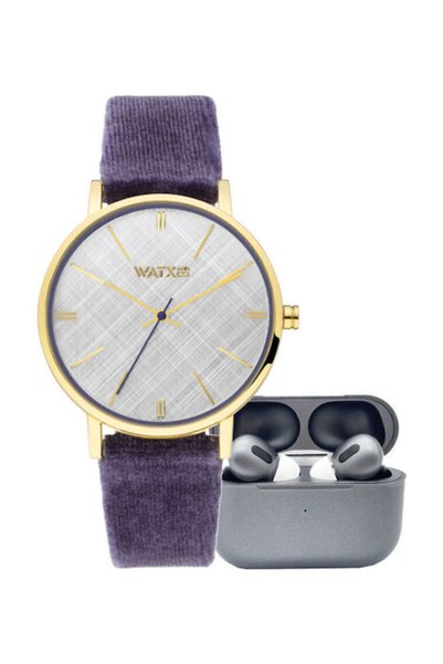 Watx & CO Γυναικείο Ρολόι με Μωβ Υφασμάτινο Λουράκι