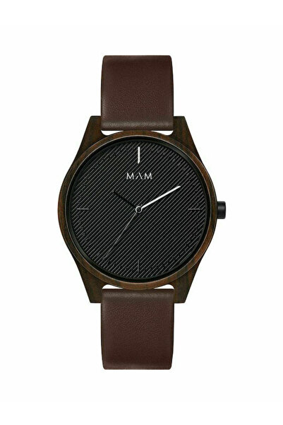 Other Mam Originals Areno Ανδρικό Ρολόι 40mm με Μπαταρία και Καφέ Δερμάτινο Λ...