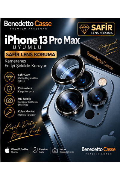 lucek cases واقي عدسة الكاميرا من الياقوت الأزرق المتوافق مع هاتف iPhone 13 P...