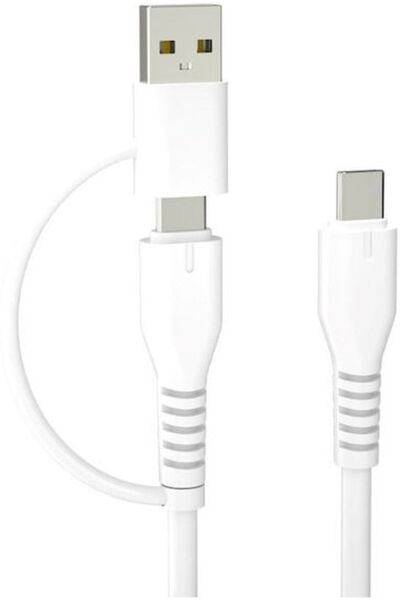 OEM Forever Recycling Κανονικό Καλώδιο USB σε Type-C 1,5μ 3Α Λευκό