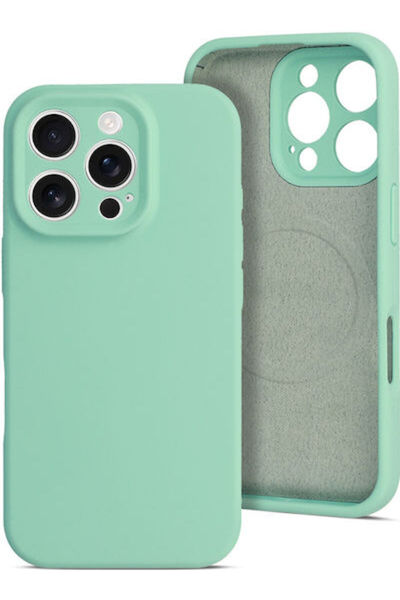 OEM Magcolor Pure Πίσω Θήκη Σιλικόνης Πράσινο (iPhone 15 Pro)