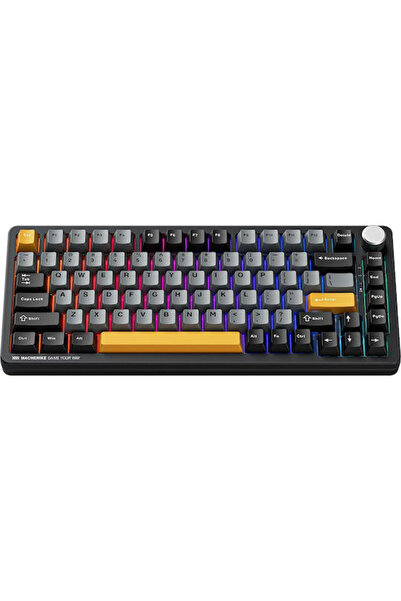 Machenike K600-B82W Ασύρματο Μηχανικό Πληκτρολόγιο Gaming 75% με διακόπτες GR...