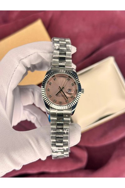 Elora Atelier PEMBE KADRANLI DATEJUST KADIN KOL SAATİ
