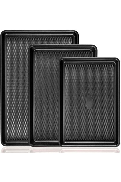 ALMEKAQUZ Baking Sheet Pan Set, Nonstick Cookie Sheet for Oven, Carbon Steel ...