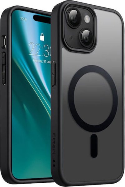 Etteri Πίσω Κάλυμμα Σιλικόνης / Πλαστικό Μαύρο (iPhone 14)